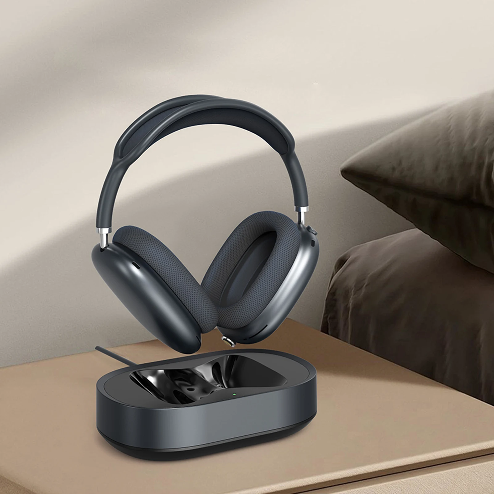 Estación de Carga para Auriculares Compatible con AirPods Max, Accesorios para Auriculares, Base de Carga Magnética para Auriculares, USB-C, Antiarañazos