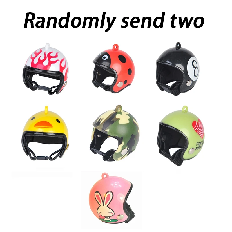 Pet Protection Helmet Creative Chicken Helmets 2PCS Chickens and Birds Hat Small Animal Head Protection Product Random Style