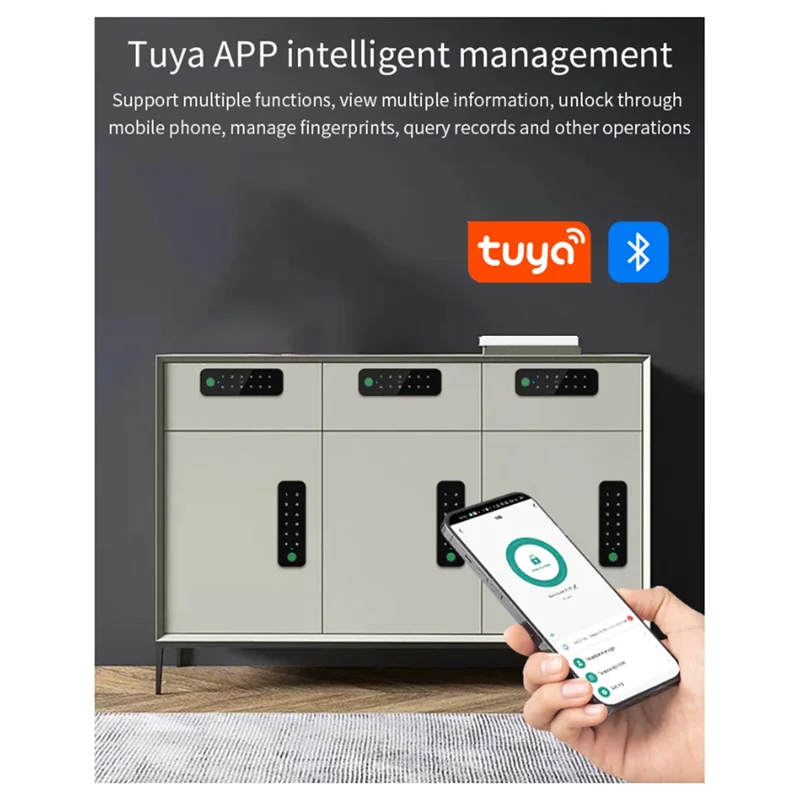 

AA84 Tuya Bluetooth умный деревянный шкаф с отпечатками пальцев электронный замок приложение дистанционное управление для мебельного ящика шкафчика