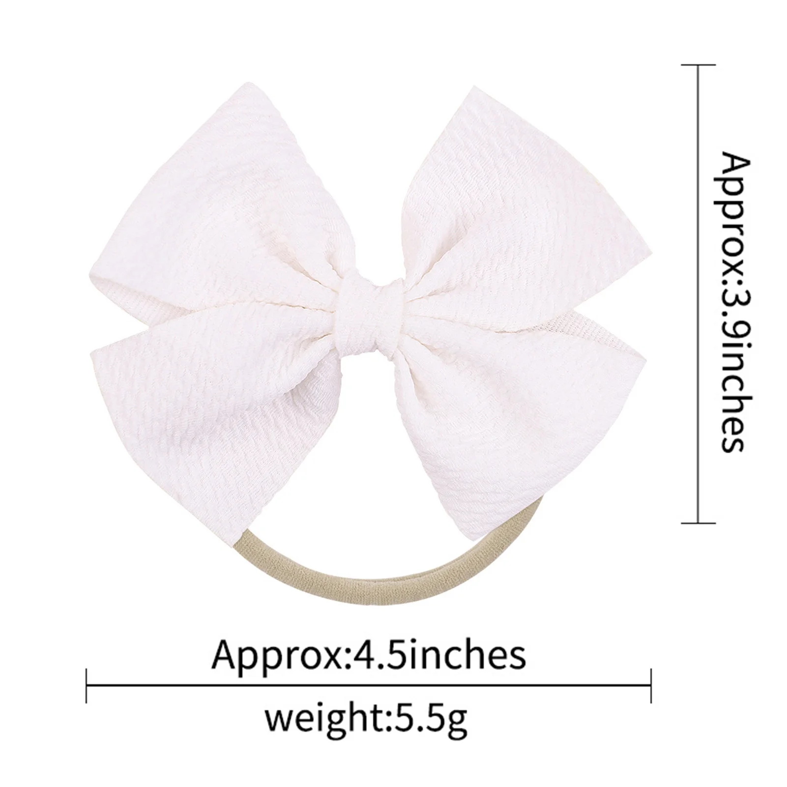 Hair Bows Elastic Ties for Kids Cute Soft Ribbed Band Hair Ties for Infants Toddlers Girls Kids