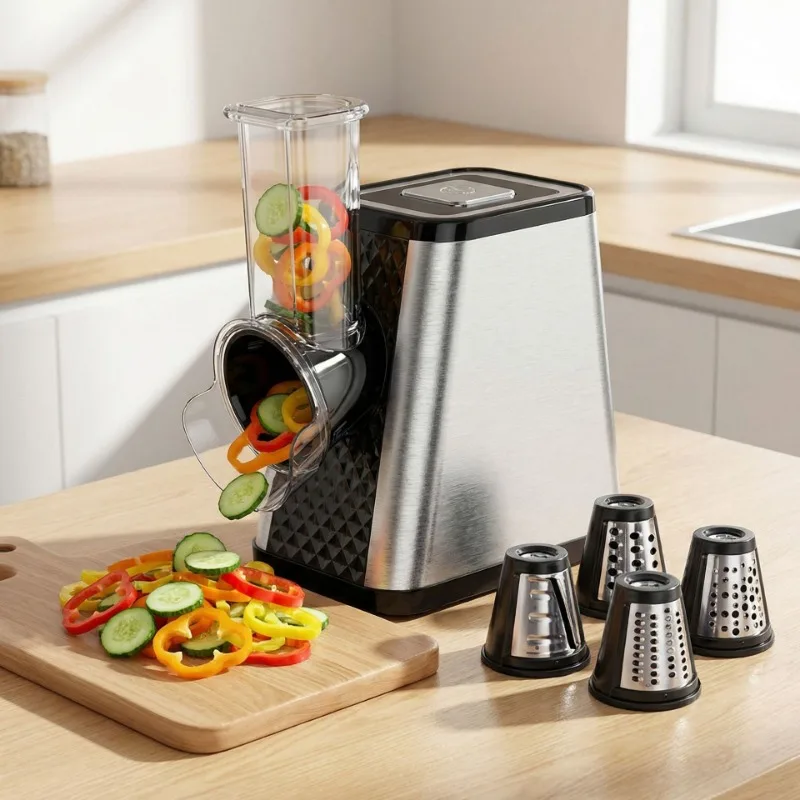 Electric vegetable cutter 5-in-1 multi-functional shredding and slicing vegetable cutter