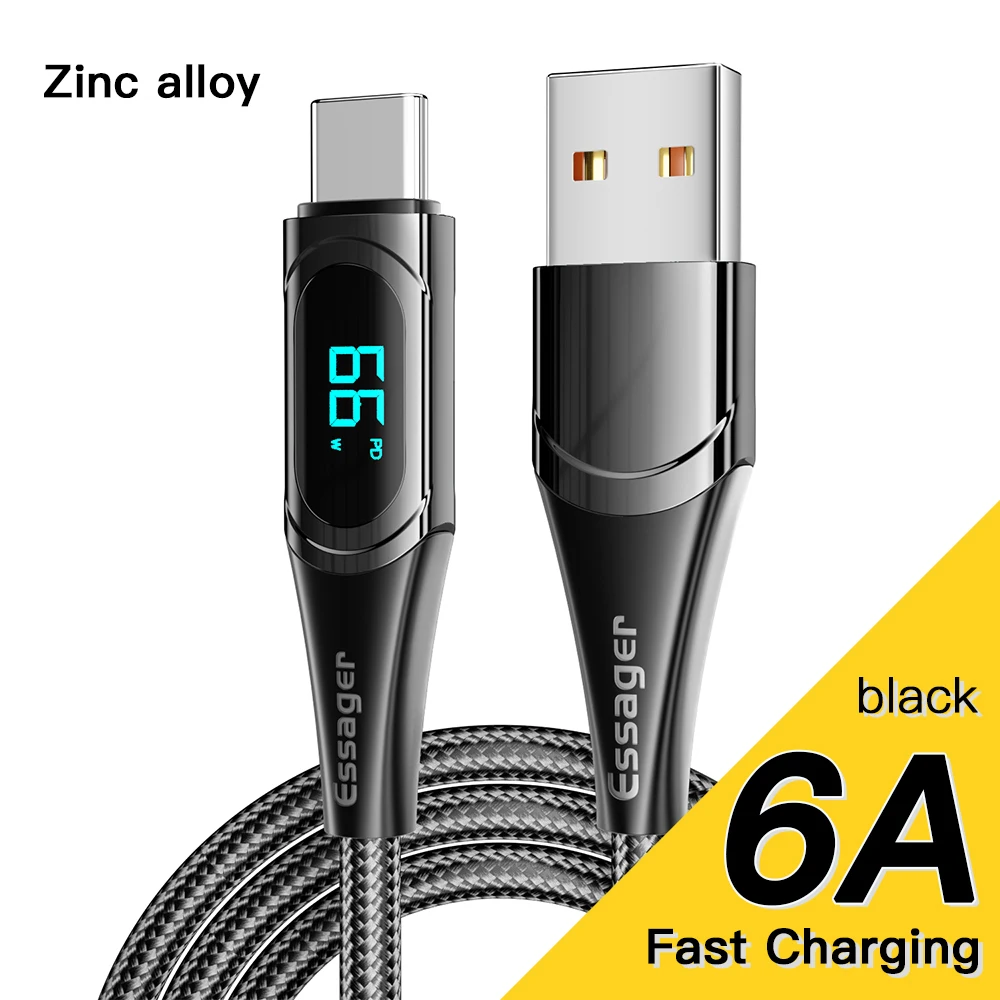 6A Black Cable