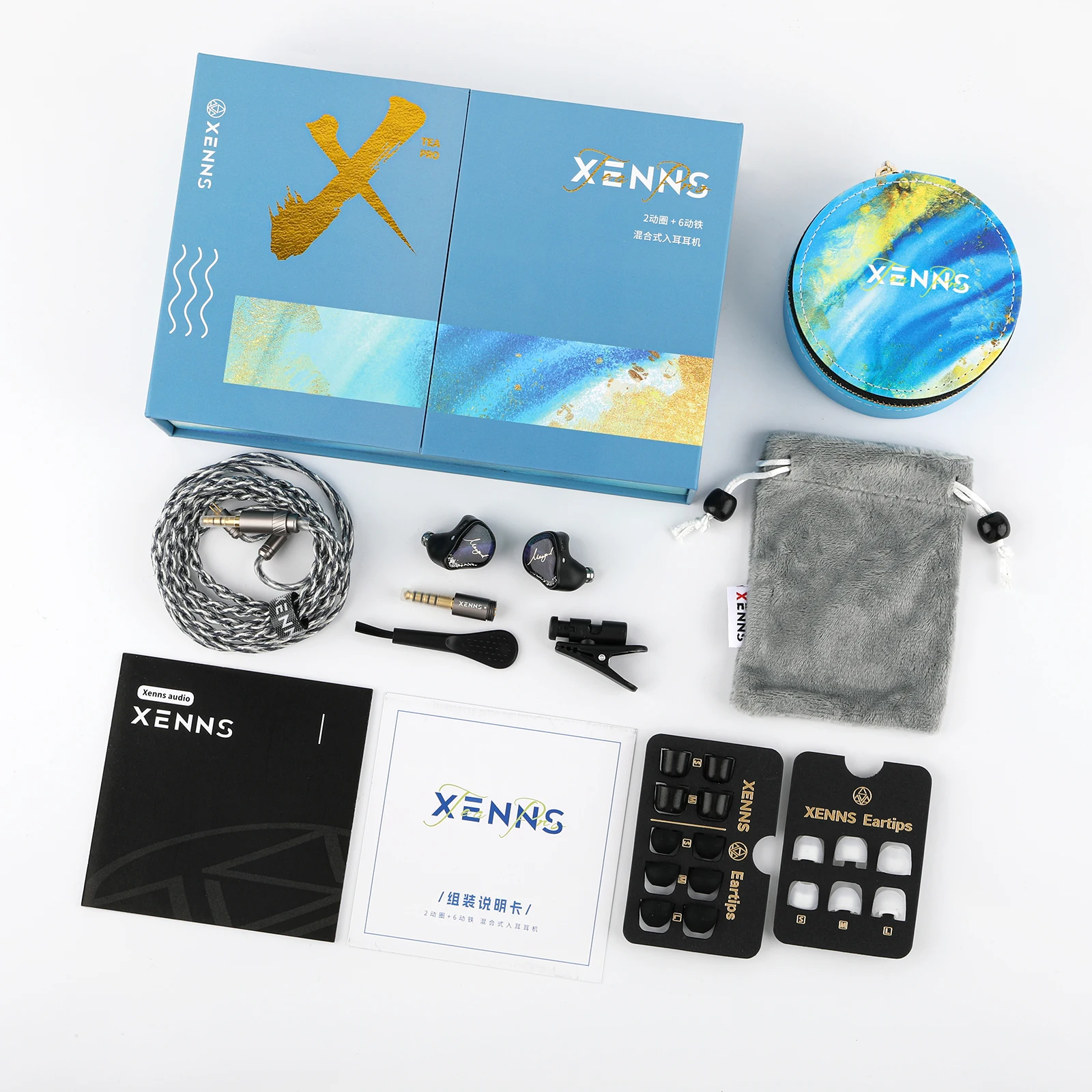 Vorbestellung Xenns Mangird Tea Pro 2024. Aktualisierte 6BA + 2DD Hybrid-IEM-Hifi-Kopfhörer mit hoher Leistung und Xenns Custom-Kabel – Detail 12