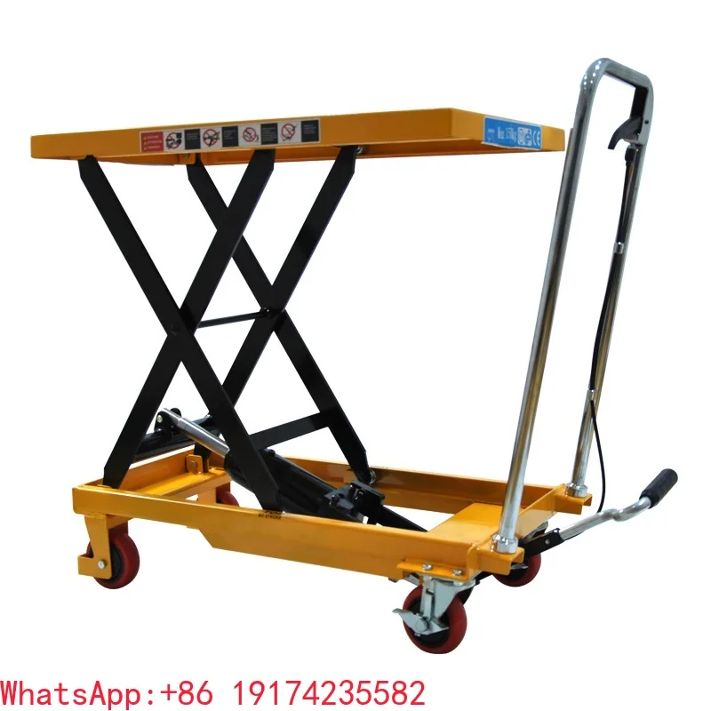Mesa elevadora eléctrica hidráulica silenciosa de 500kg, plataforma de trabajo, materiales manuales, mesa elevadora, bomba única, tipo tijera LT500