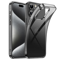 Original Transparent Black Silicone Soft Case For iPhone 15 Pro Max Carcasa Ultra Thin Case for iPhone 14 13 12 Mini 11 Pro Max