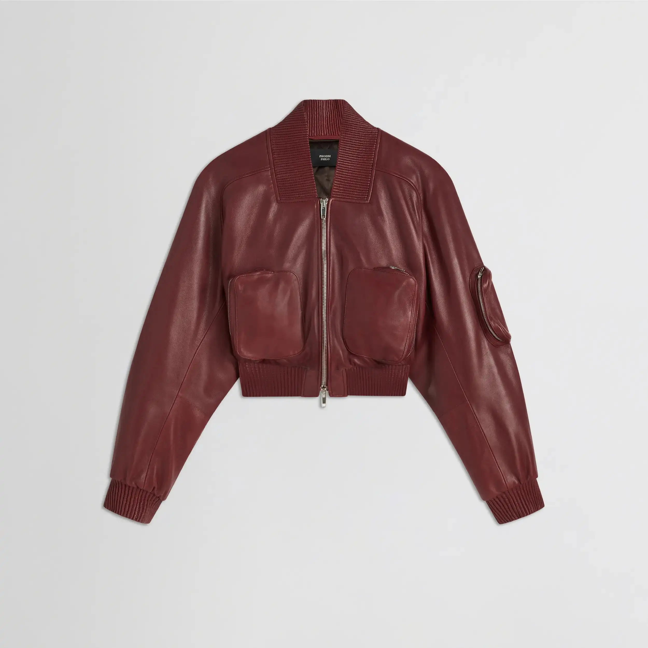 سترة جلدية قصيرة للسيدات من Phoebe Philo 2026 ملابس خارجية نسائية أنيقة وعصرية عالية الجودة #6