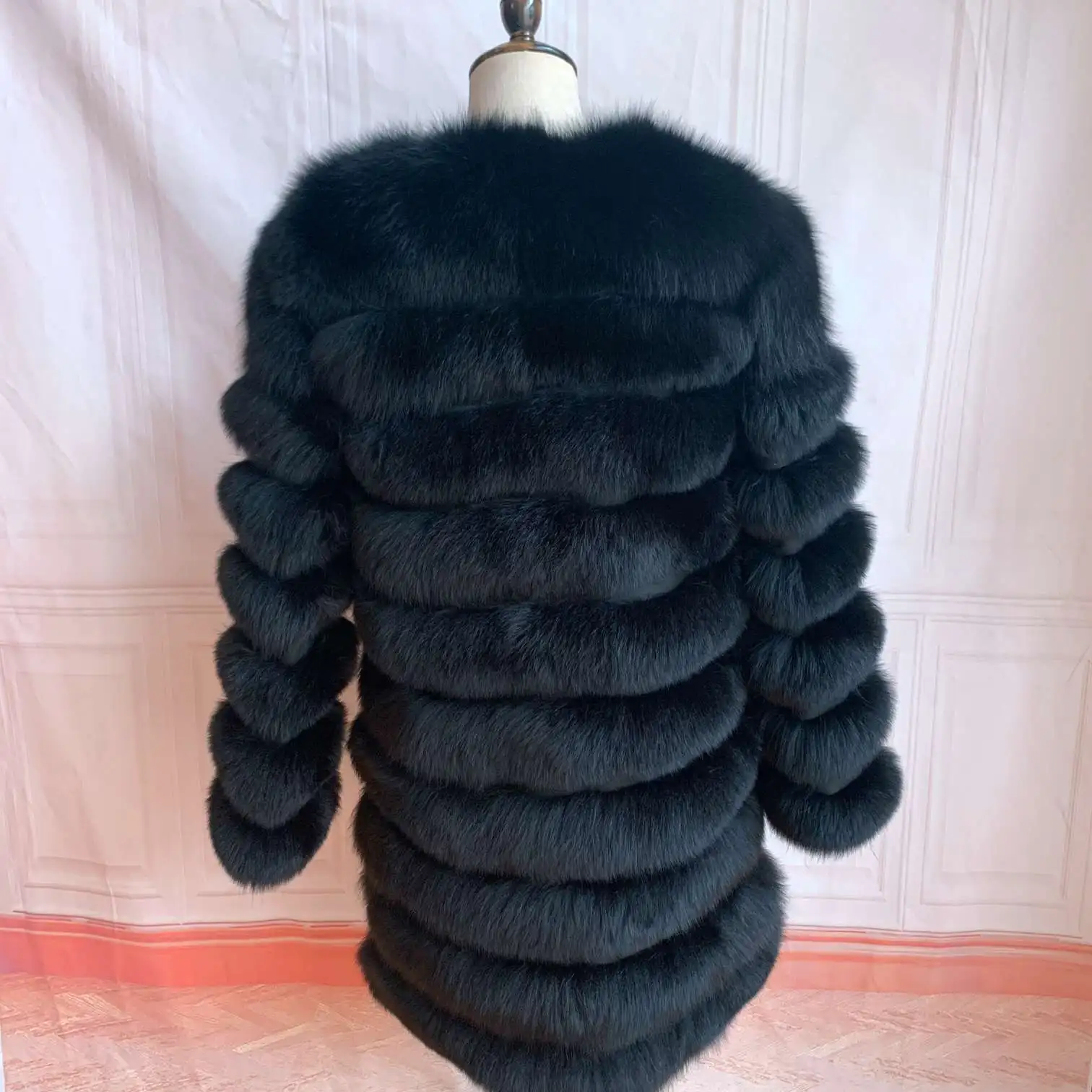 NEW 4in1 Real Fox Fur Long Coat Winter Coat for Women Jackets Vest Winter Outerwear Women Fox Fur Coat High Quality Fur Clothes