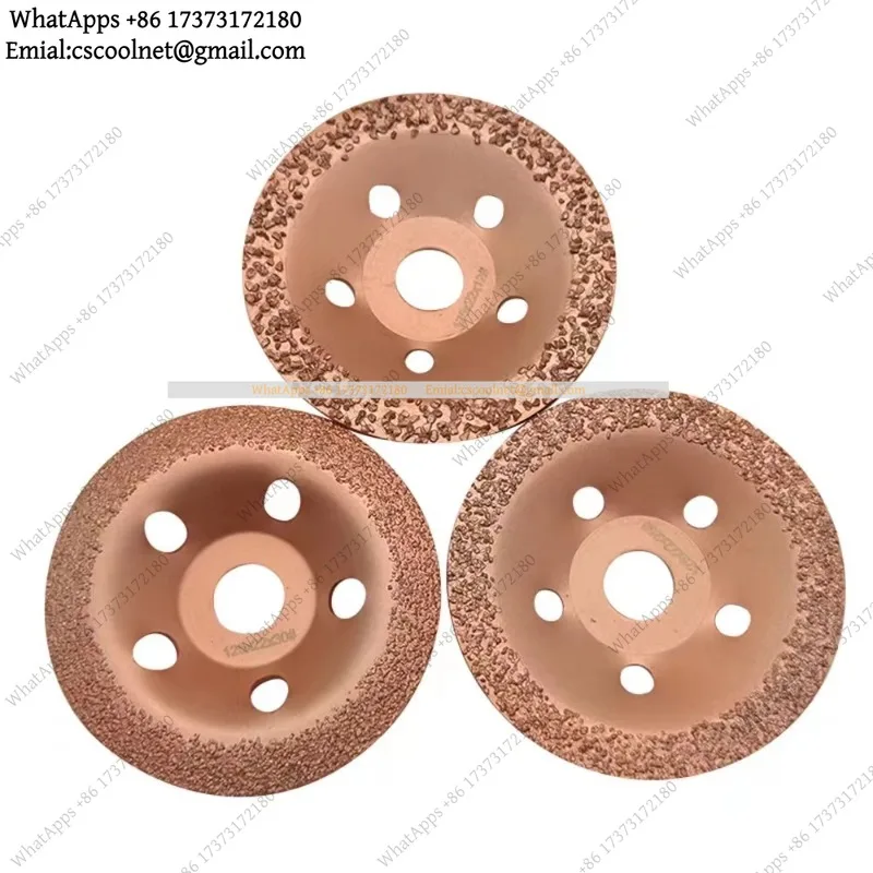 125mm Diamond Grinding Disc 22mm Bore Brazed Cutting Wheel for Stone Wood Shaping Tire Rubber Polishing Universal Tool