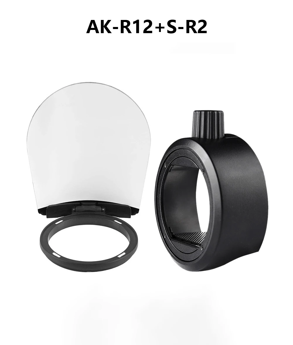 AK-R1 Accessories, AK-R12, for V1 / V1 Pro / V100 Pro / AD100 Pro Round Head Flashes, S-R1 Adapter, Barn Door, Catchlight Panel
