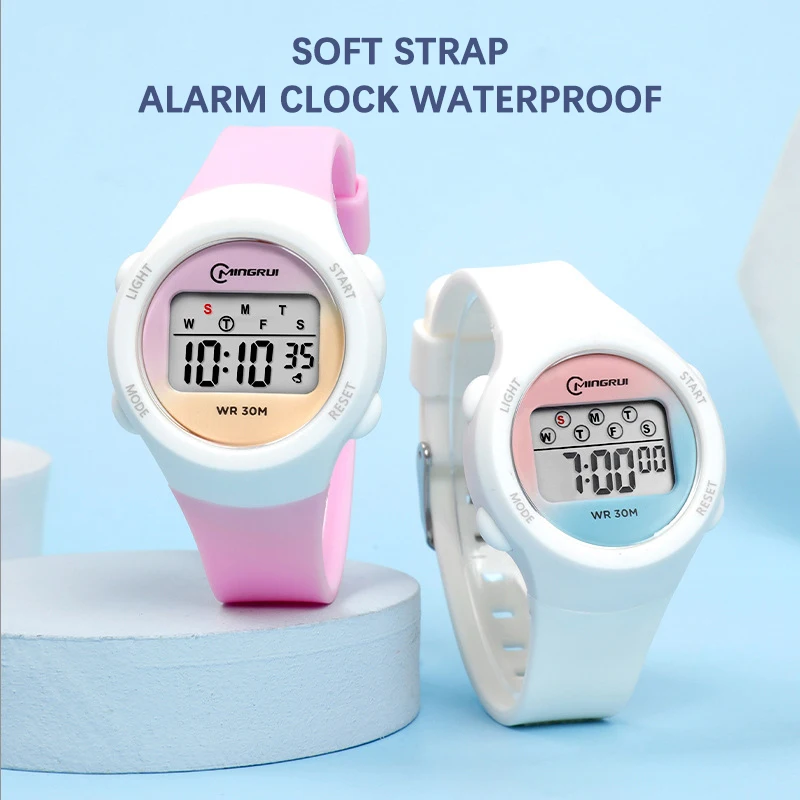 CE153 ساعة أطفال رياضية عصرية جديدة للطلاب رائعة متعددة الوظائف مقاومة للماء وإضاءة ليلية ومنبه إلكتروني #1