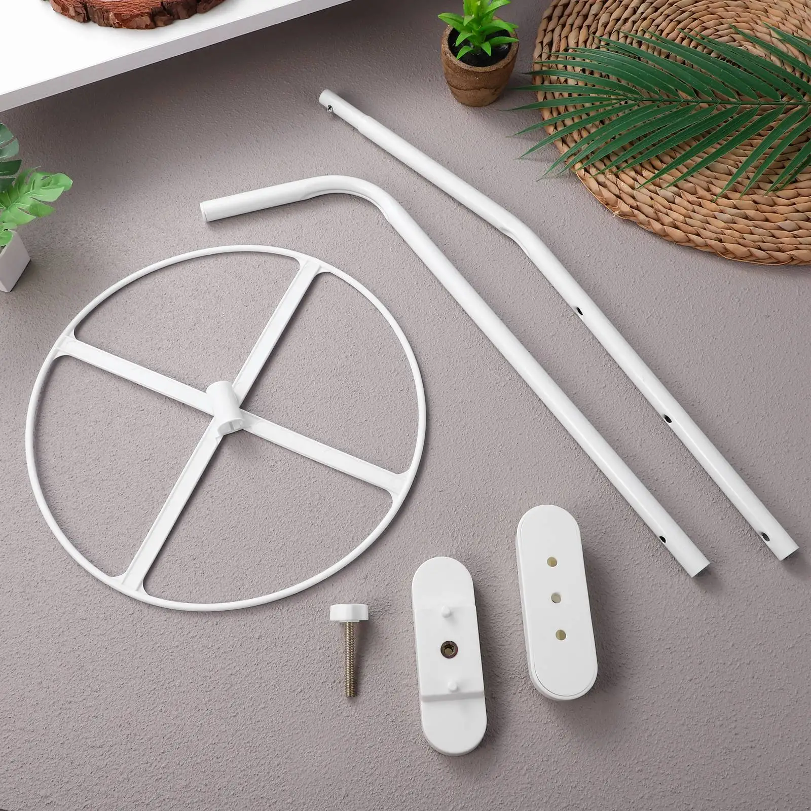 1 مجموعة ناموسية حامل سرير المظلة حامل معدني قوس صالح لحمالات سرير قوية تحمل مادة الصلب آمنة الطفل #4