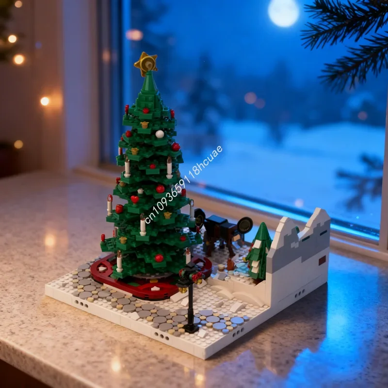 

358pcs MOC Winter Village Display Set Seasonaled Model Building Blocks DIY Idea Education Toy Brick Christmas Gift Birthday