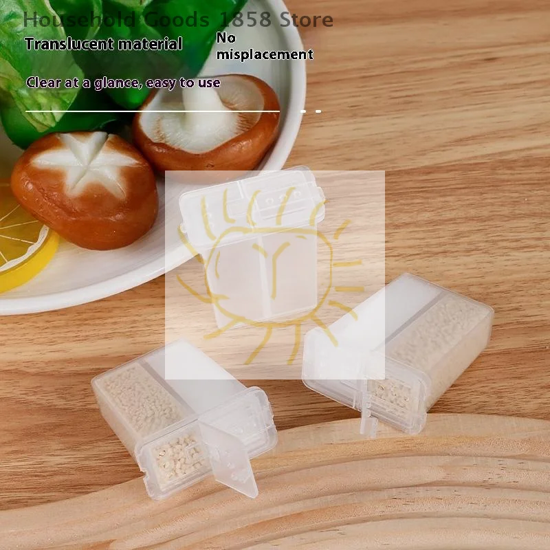 2in1 التخييم التوابل شاكر برطمان توابل متعدد الأغراض مع غطاء 2-مقصورة للشواء في الهواء الطلق الطبخ الملح الفلفل صندوق تخزين