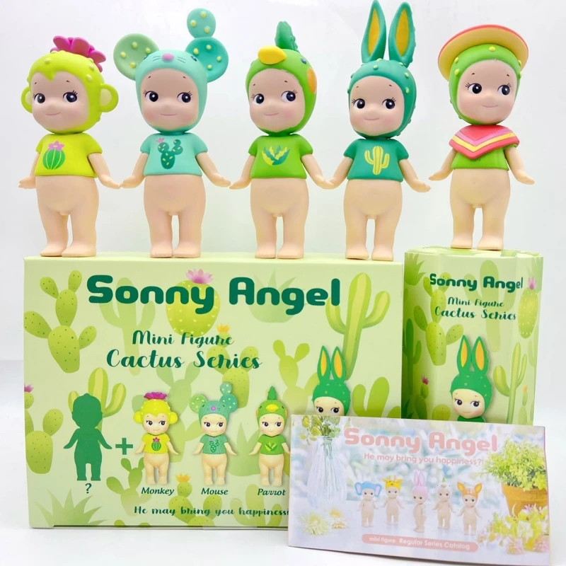 

Hot Sonny Angel Mini Figuhe Cactus Series Mysterious Surprise Blind Box Tide Play Toy Doll Lucky Mascot Hand-Made Christmas Gift