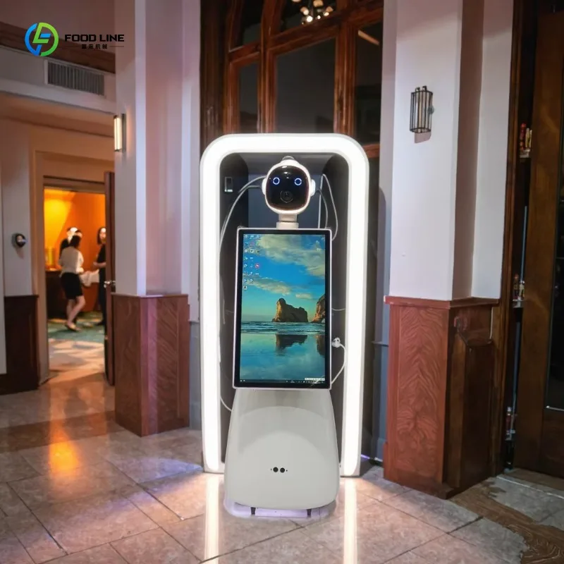 Customized Robotic Photo Robot 32 Inch High Quality Wireless Automatic Rotating Selfie Photo Booth