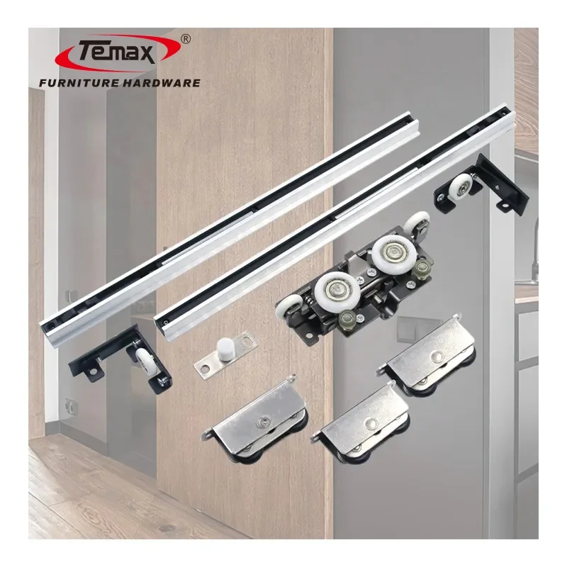 

STLF M973 2026 New Soft Close Hidden Sliding Door Roller Hardware System for Kitchen Cabinet