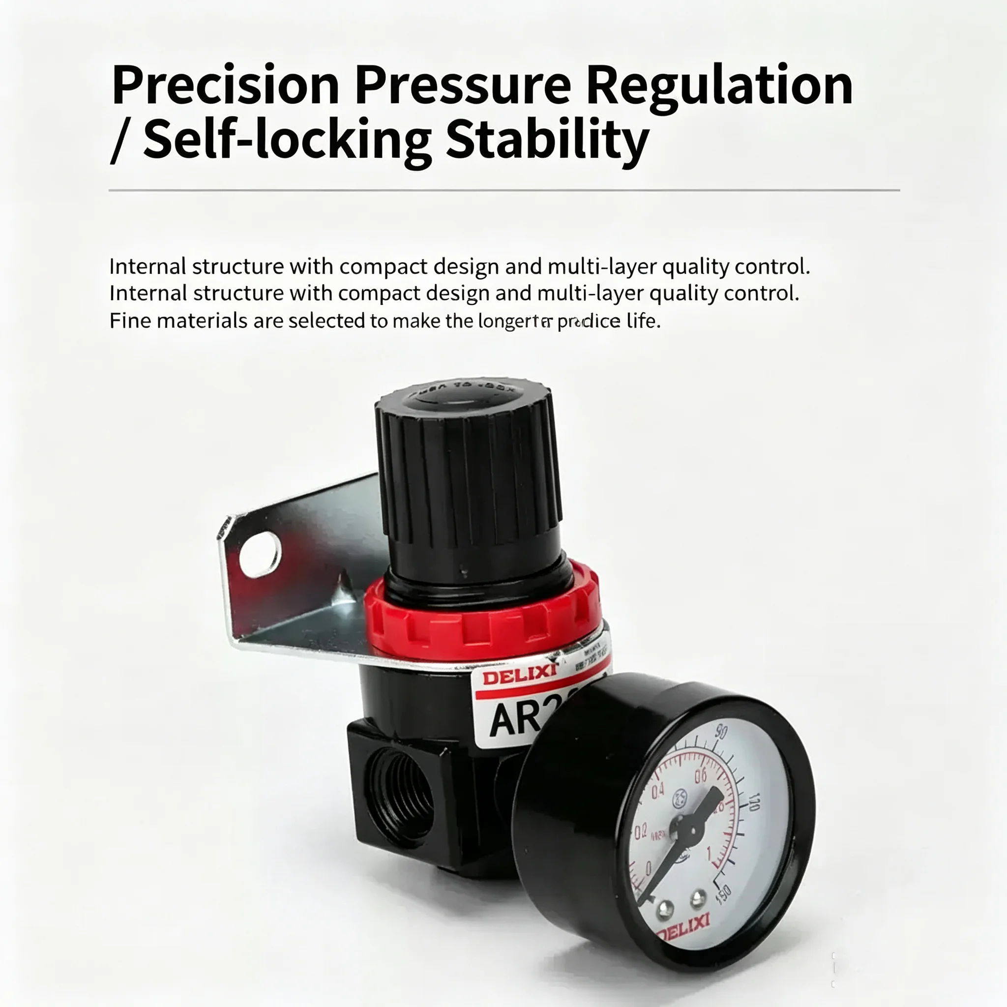 with Fitting AR2000 AR3000 G1/4'' 6mm 8mm 10mm 12mmAir Control Compressor Pressure Relief Regulator Valve