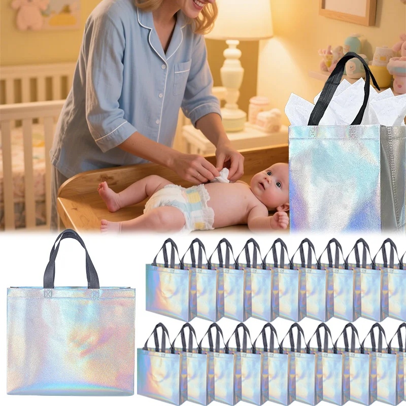 

Премиальная лазерная нетканая большая вместительная сумка для хранения подгузников, сумка для покупок для мамы, Organizador Pañales Sac À Couche, сумка для подгузников