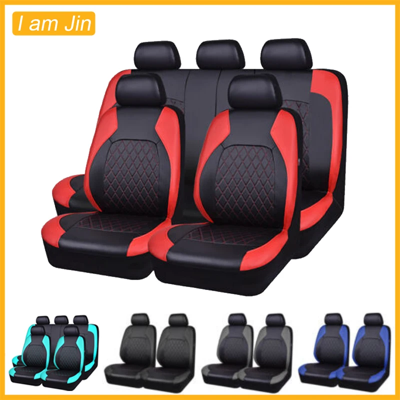 Universal Car PU Leather Seat Cover Pad Comfortable Seat Covers Protection Auto Chair Protector Four Season Interior Accessories