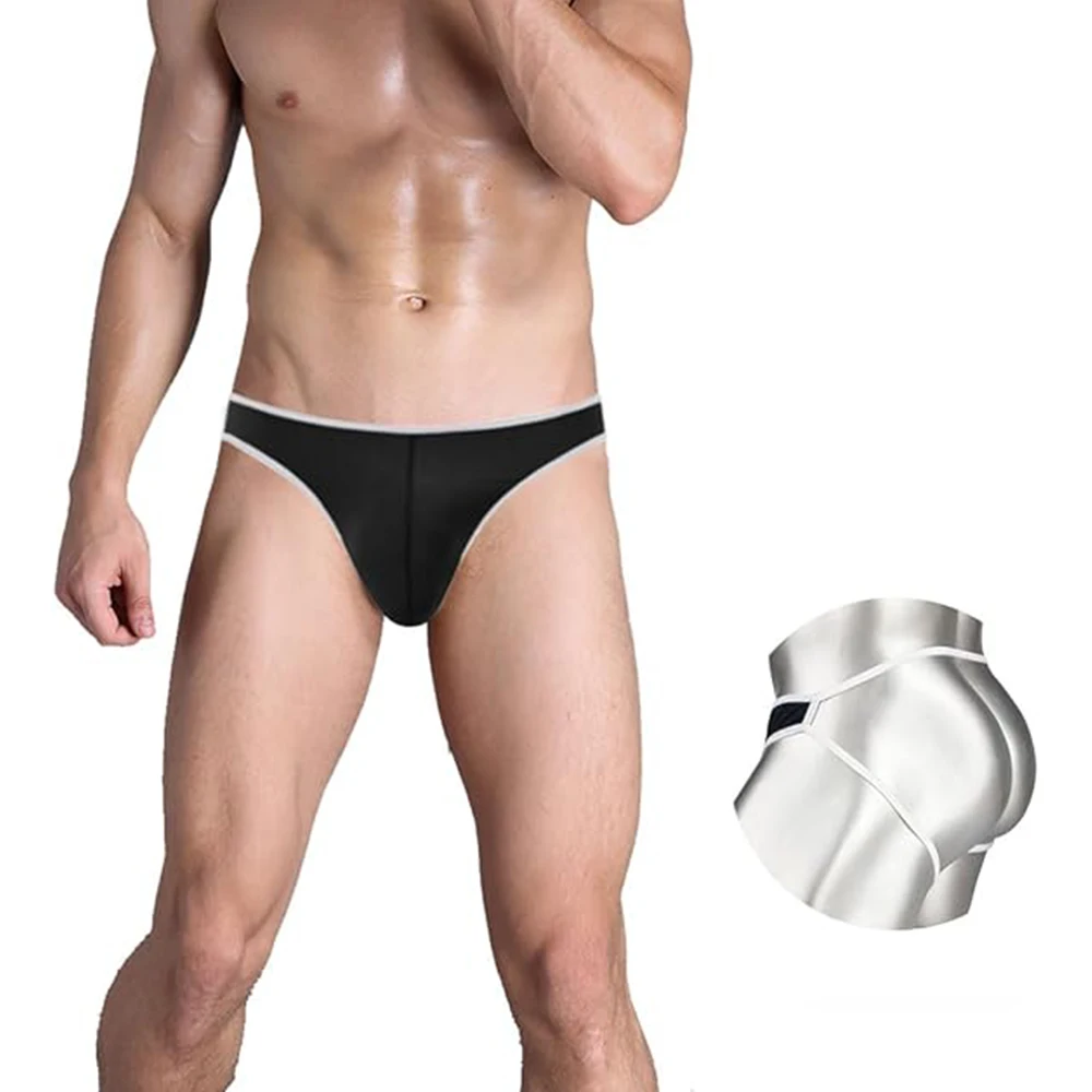 Jinshi Men's Mesh Jockstrops Underwear Beathable Soft Thong G String Men Briefs