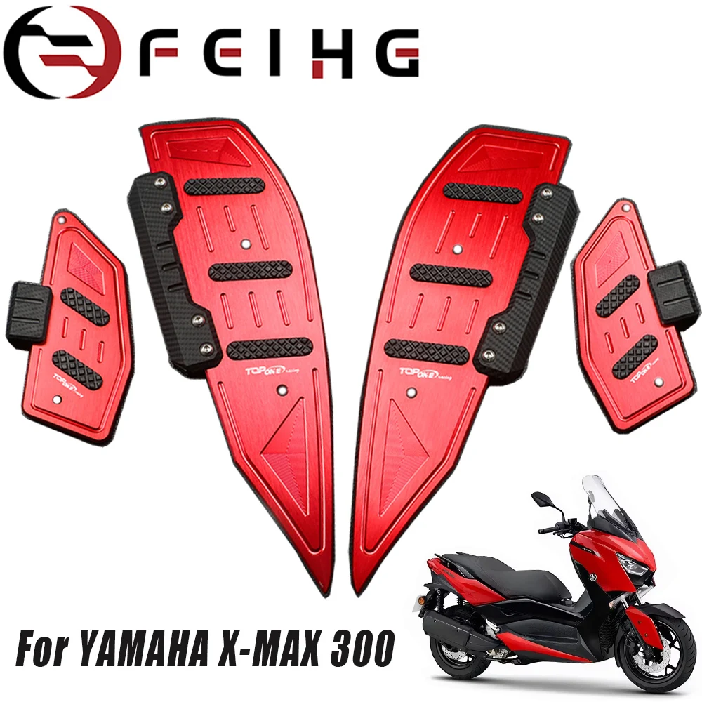 XMAX 300 2023 Foot Pegs For Yamaha X-MAX 125 250 300 400 2017 - 2023 Motorcycle Plate Skidproof Pedal Plate Footrest Footpads