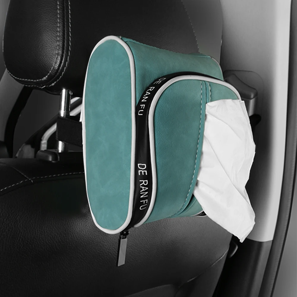 

Tank-Shaped Organizer Box on Car Center Console Armrest Box Tissue Storage Seat Back Tissue Pouch