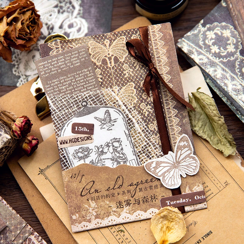 5 teile/los alte Versprechen Serie Material Papier