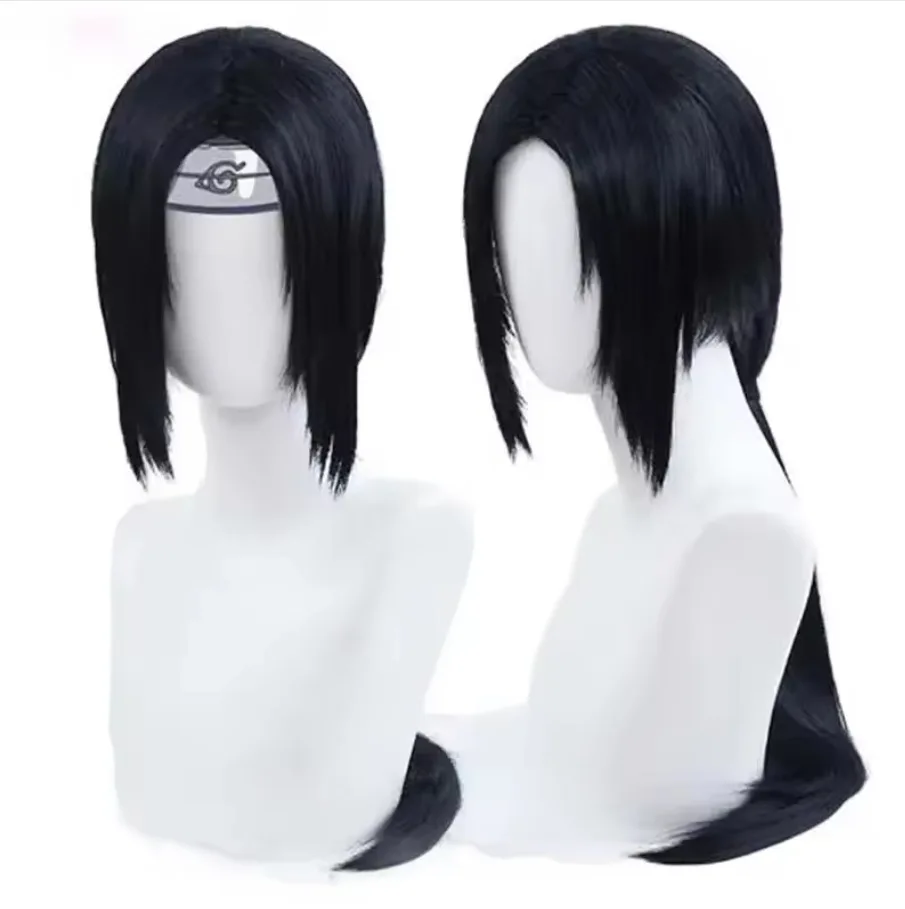 Anime Ninja Uchiha Itachi Cosplay Costume Full Set Cloak Headband T-Shirt Pants with Wig Cos Convention Gift Unisex Adult Versio view 5