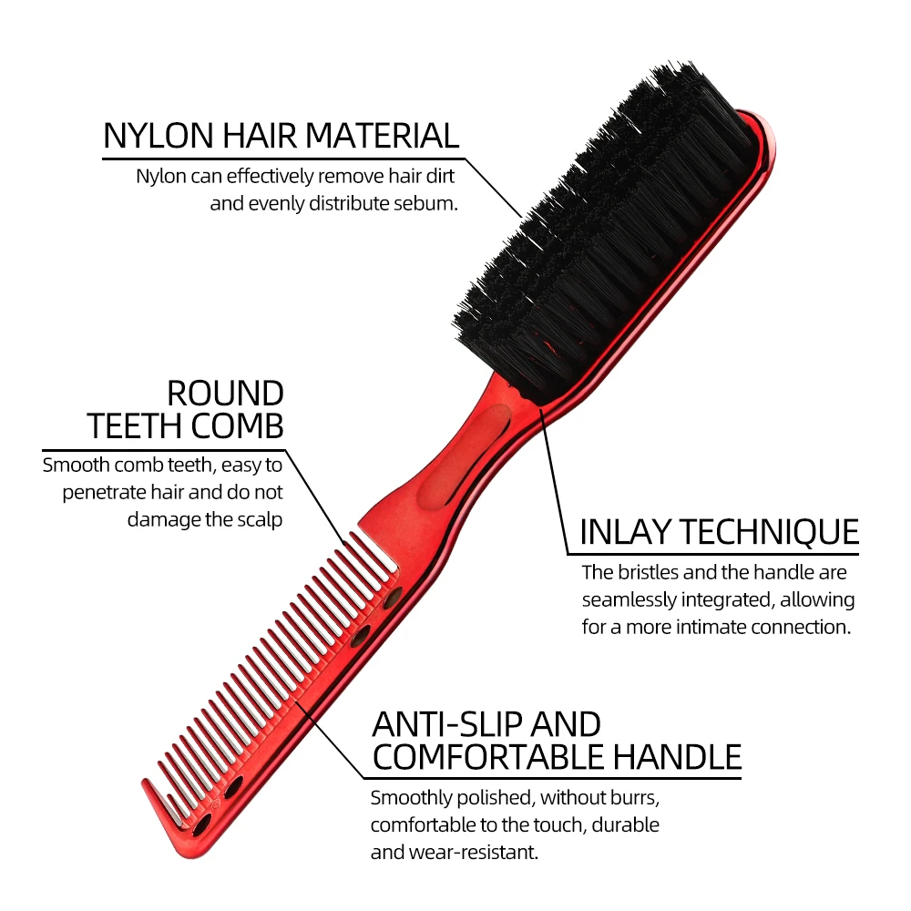 8 color Barber Beard Comb Two-sided Men\'s Shaving Brush Beard Brushes Salon Hairdressing Hair Styling Tool