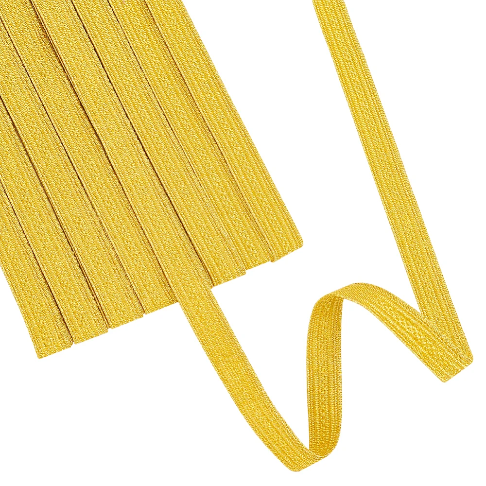 

1 карта, 5 ярдов, блестящие полиэфирные ленты, аксессуары для одежды, золотые, 1 см