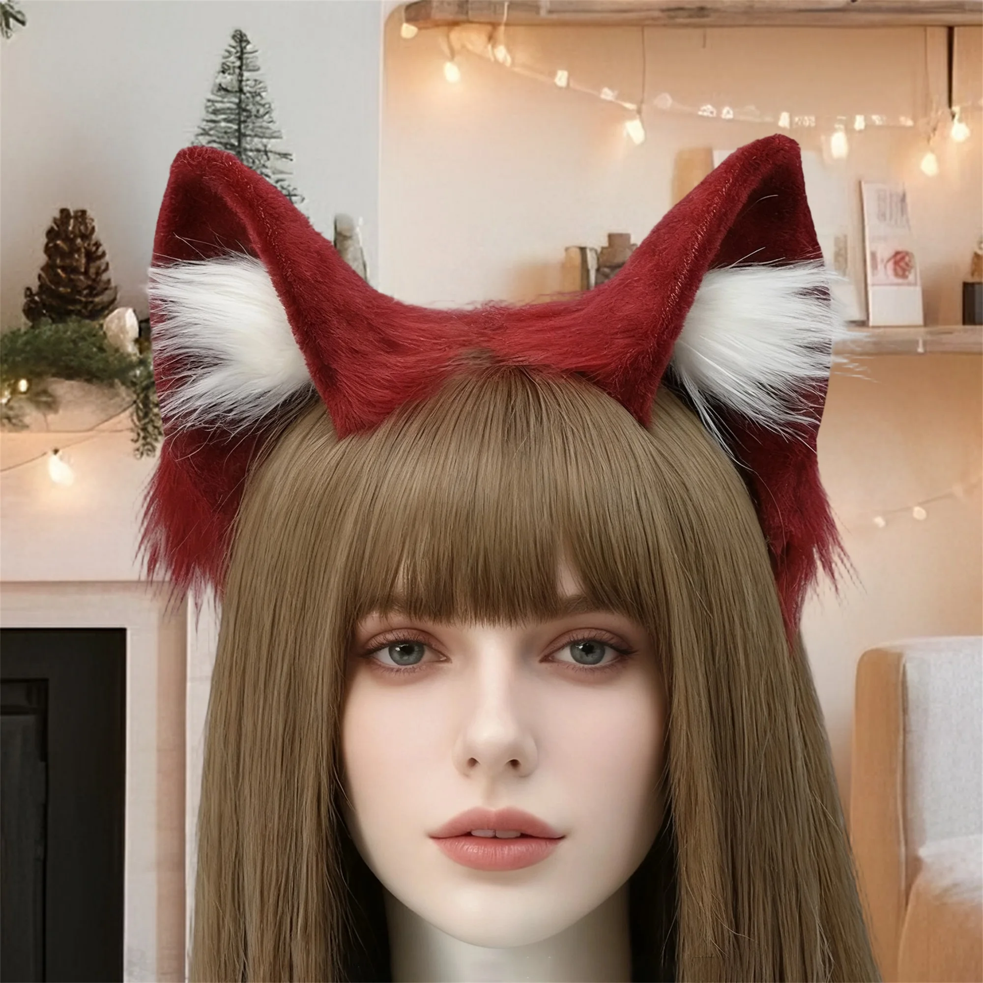 Black Lace Cat Ears Headband for Women Elegant Gothic Hair Accessories for Masquerade Ball Costume Party Halloween