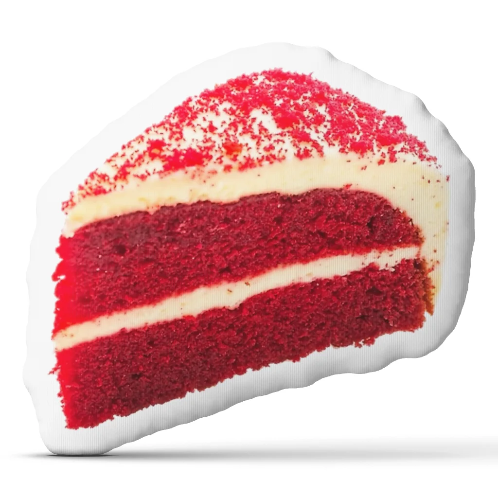 Red Velvet Cake Slice Plush Pillow Cushion Irregular Stuffed Throw Pillow Home Decor Gift Sofa Bed Couch