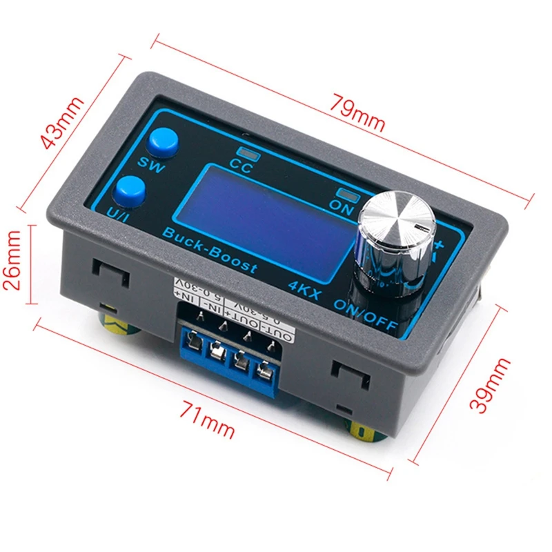 CNC DC Buck Boost Converter CC CV 0.5-30V 4A Adjustable Regulated Power Supply For Solar Battery Charging Spare Parts