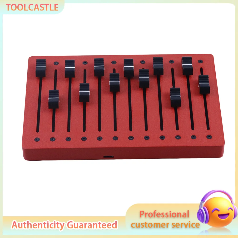 12 Channel MIDI Controller with 10cm Long Faders, CC Expression & DAW Volume Mapping Control Surface