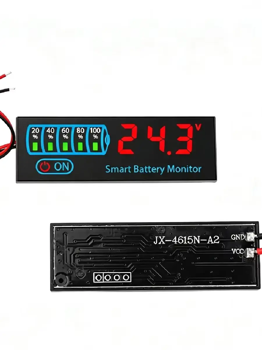 DC7-40V Battery Level Indicator Voltage Monitor Tester Board,12V-48V Lithium Lead-acid Battery Capacity Meter LED Display
