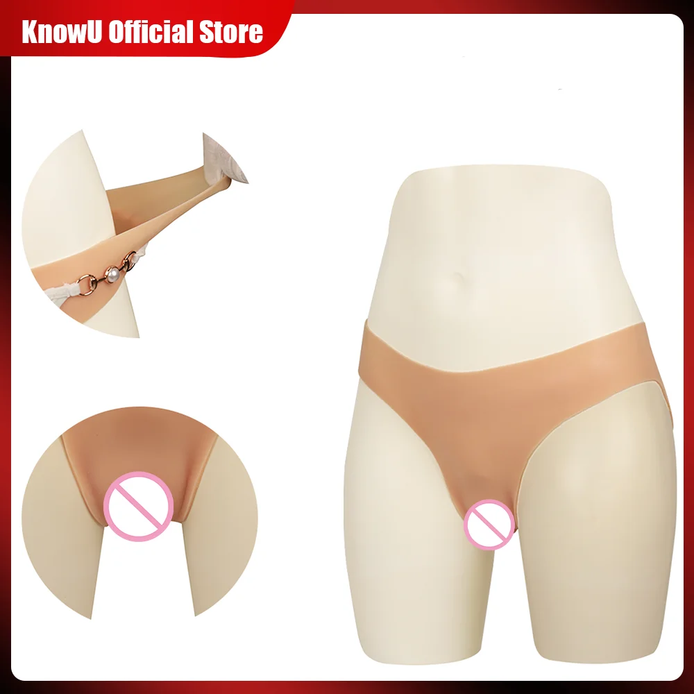 KnowU Silicone Underwear Pant Shorts Crossdresser Full Lifelike Crossdressing Transgender Cosplay Drag Queen Panties