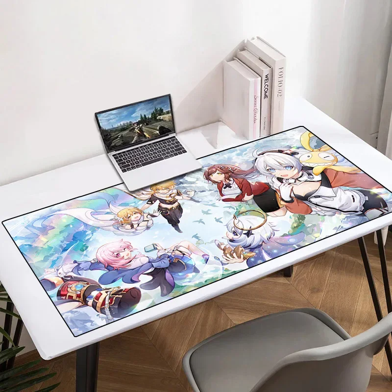 Honkai-Tapis de souris Star Rail média, Deskvirus Gamer, Accessoires de jeu PC, Polymères en caoutchouc, Tapis de souris, Sous-tapis, Clavier, Armoire