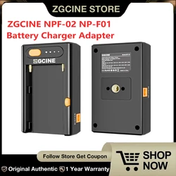 ZGCINE NPF-02 NP-F01 NPF Battery Charger Powering Adapter,With USBC PD, DC output port,supply power to cameras/monitors