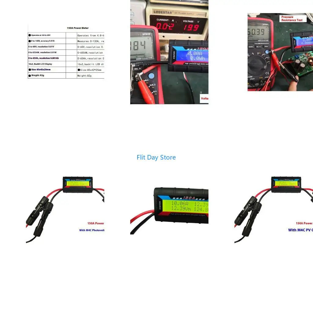 F92C Tall Accuracy 50A 200A Photovoltaic Power Meter Inspector With LCD Display For Renewable Power Arrangements