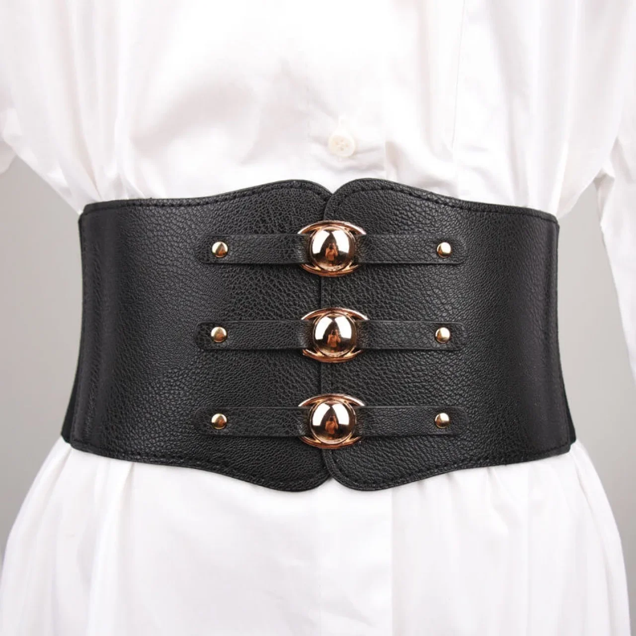 

Fashion Corset Wide Belts Pu Leather Slimming Body Waistband for Women Elastic Waist Belt Cinto Feminino Ceinture Femme