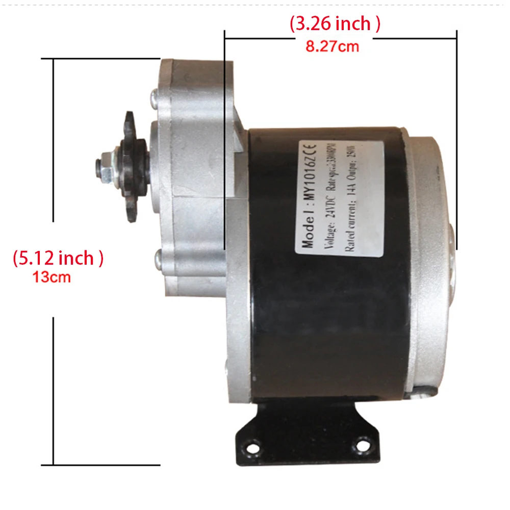 Electric Bicycle/Bike/Scooter Motor, Gear Brushed DC Motor 12V 24V 250W