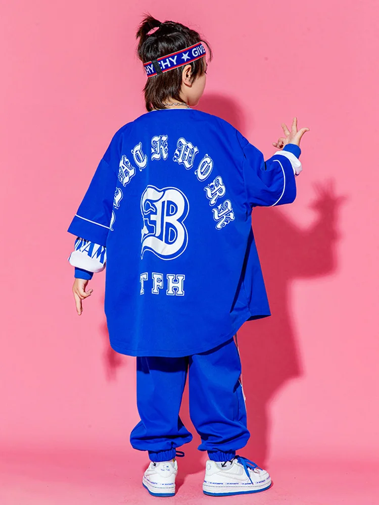 소년 힙합 세트 야구 재킷 카고 바지 소녀 streetwear 스포츠 코트 어린이 재즈 의류 키즈 스트리트 댄스 의상