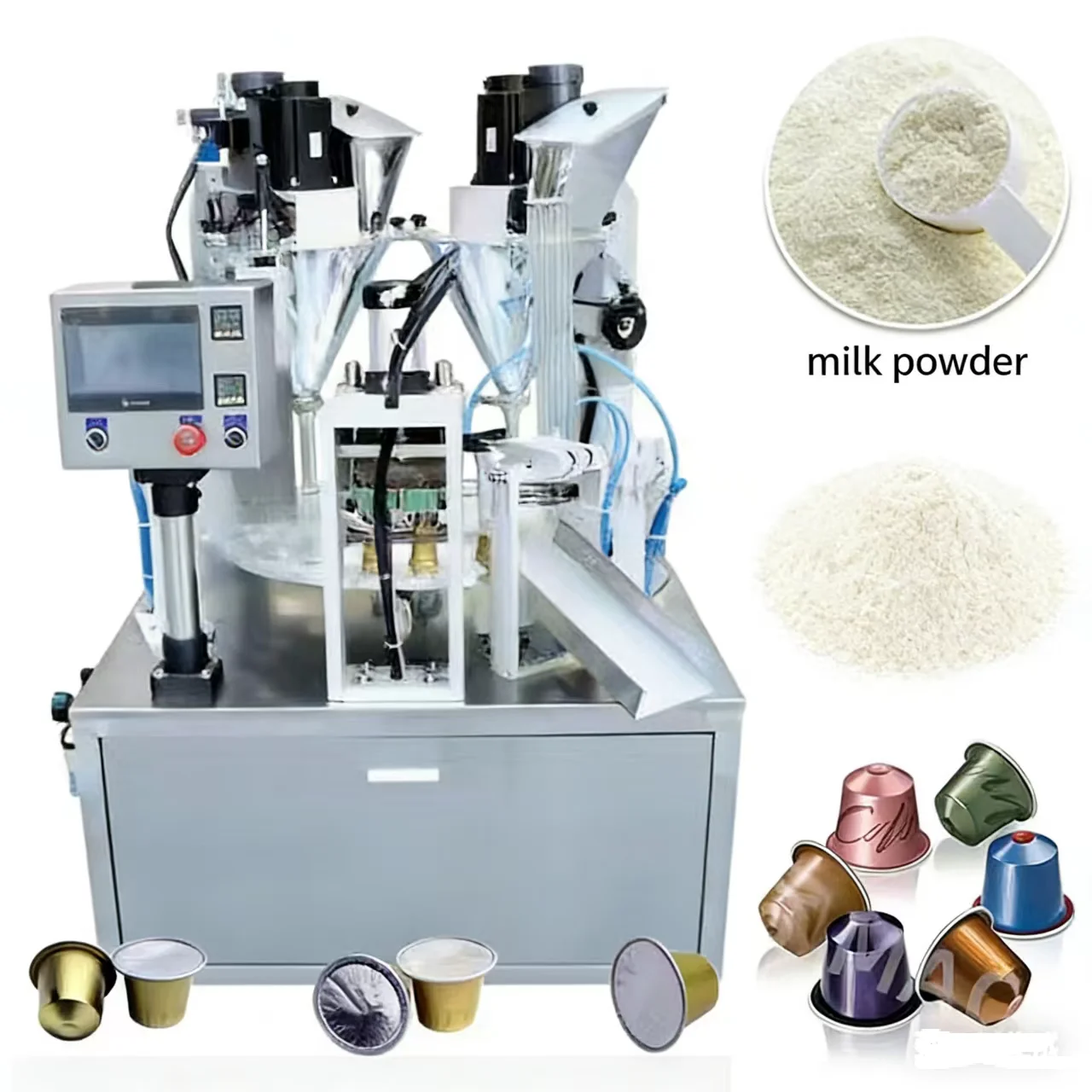 1-20g Fully Automatic Coffee Capsule Filling Machine for Coffee Powder, Tea Powder, Cocoa Powder Filling