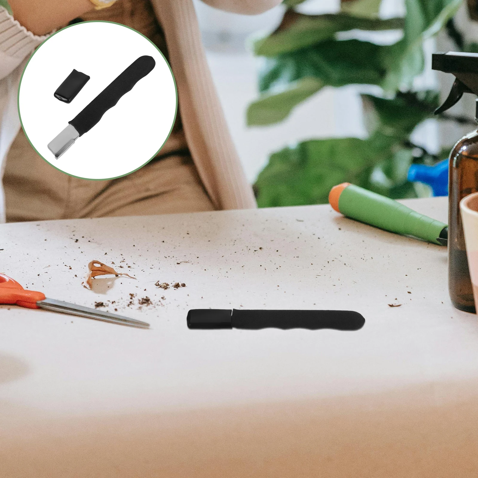 

Knife Sharpener Scissor Tool Sharpening Chef Home Kitchen Supply Garden Black Cutting Sharpeners Small Portable