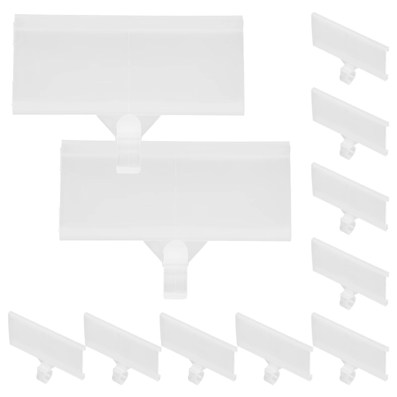 

20 Pcs Price Label Tags 76x35x1 5mm Plastic Price Tag Holder Supermarket Display Clip on Shelf Labels Wire Rack