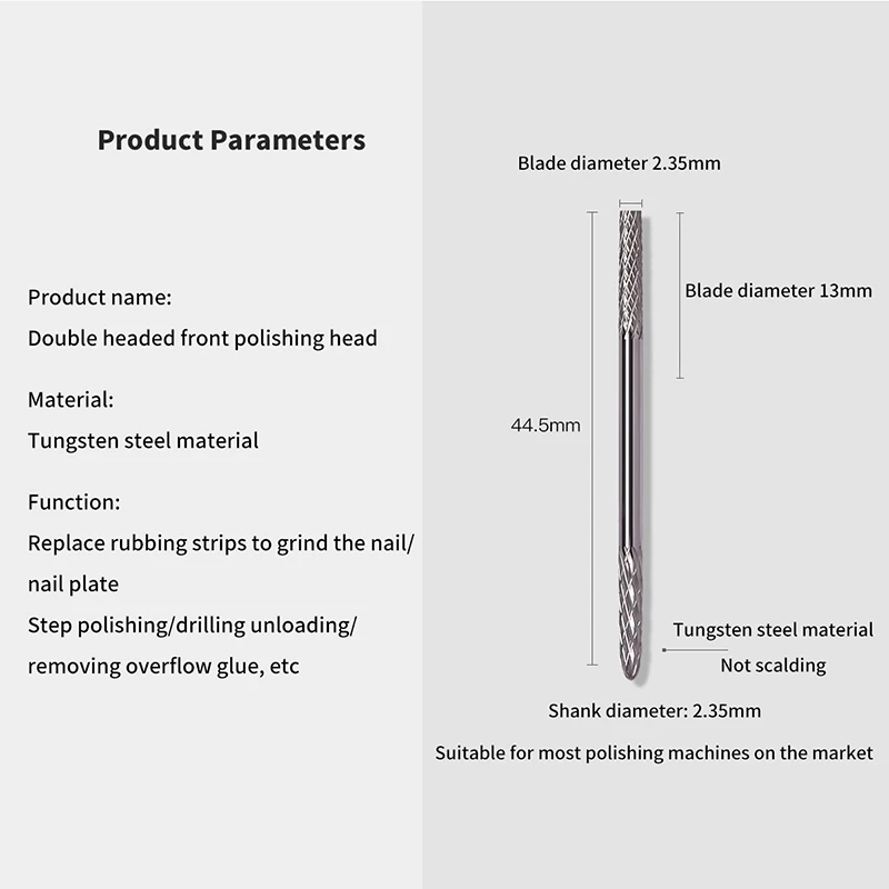Tungsten Nail Drill Bits Double Ends Multifunction Under Nail Cleaner Sharp Point Top Nail Gel Cuticle Remover For Manicure
