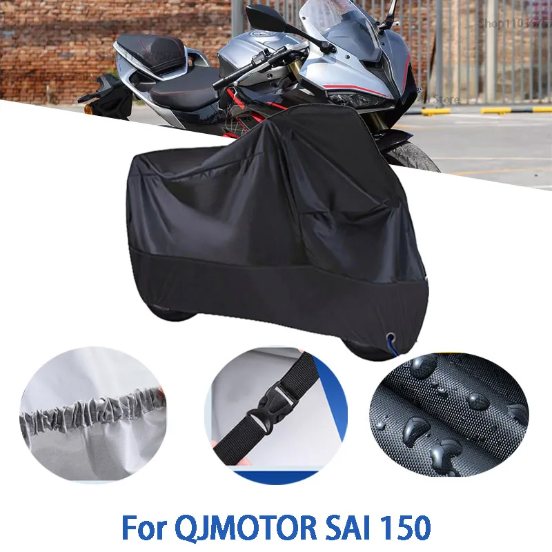 

Motorcycle Full Covers For QJMOTOR SAI 150 Car Outdoors Sun Protection Dust No Ear Thickened Oxford Clothcover Accessories