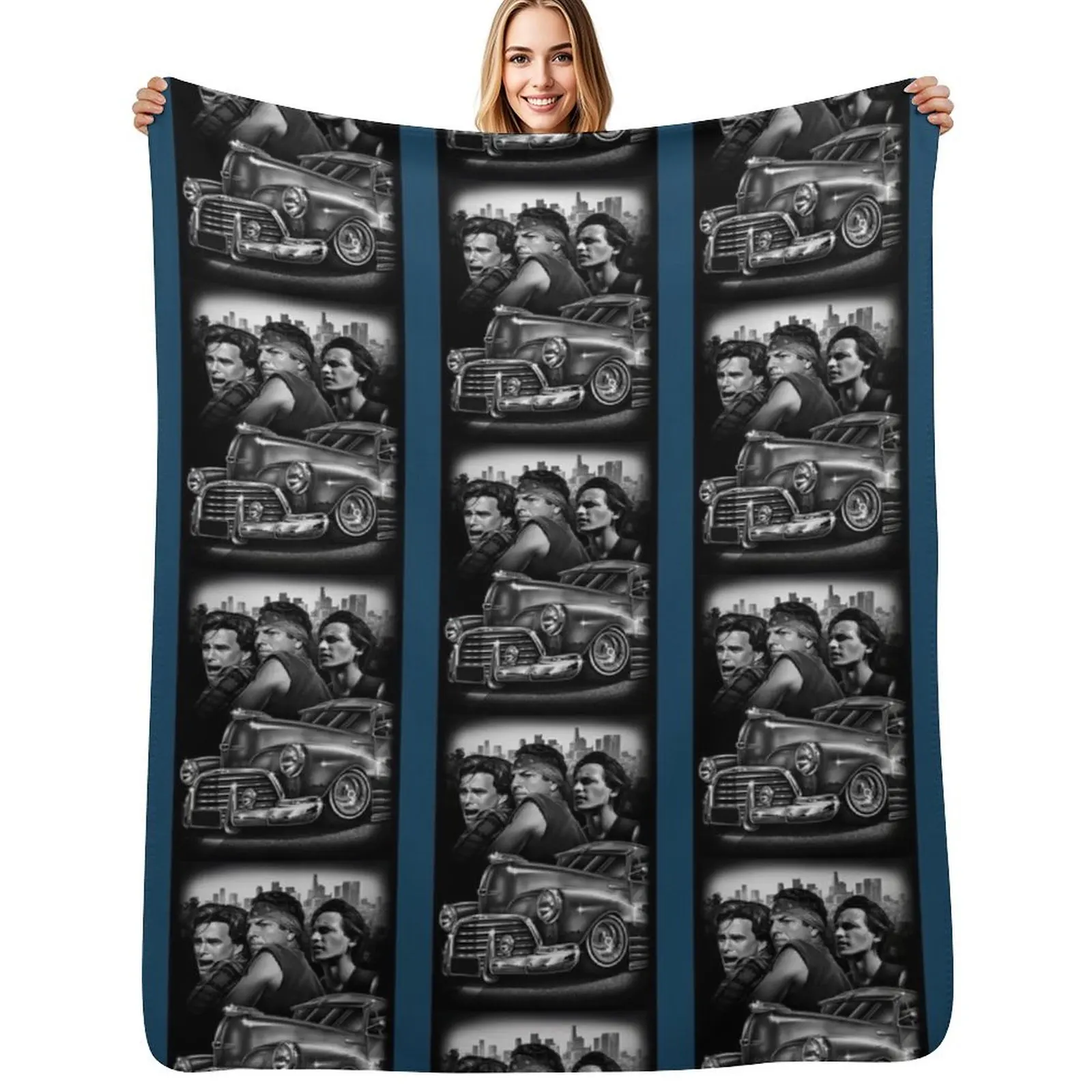 

3 vatos locos Throw Blanket Cozy Napping Blanket Gift for Mom Dad
