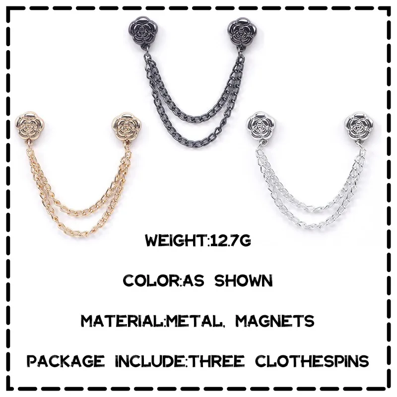 4/6Pcs Magnetic Chain Buckle - Adjustable Clothing Entrapment Magnetic Closure, Suitable for Pants, Dresses, Jackets - Clothing image 2