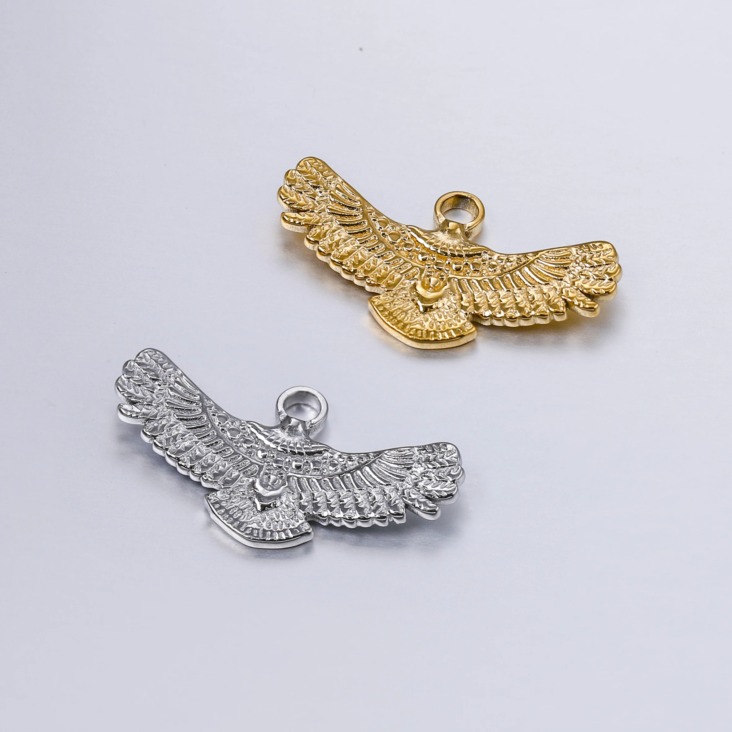 DOOYIO 3pcs/Lot Popular Vintage Hawk Eagle Pendants Stainless Steel Jewelry DIY Charms Necklace Bracelet Making